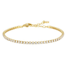 Carica l'immagine nel visualizzatore di Gallery, Bracciale tennis da donna in acciaio con zirconi Luca Barra BK2873
