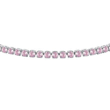 Cargar imagen en el visor de la galería, Bracciale tennis da donna in acciaio con zirconi Luca Barra BK2874
