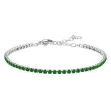 Load image into Gallery viewer, Bracciale tennis da donna in acciaio con zirconi Luca Barra BK2877
