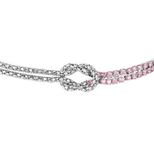 Carica l'immagine nel visualizzatore di Gallery, Bracciale da donna in acciaio con nodo e zirconi Luca Barra BK2910
