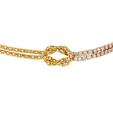 Carica l'immagine nel visualizzatore di Gallery, Bracciale da donna in acciaio con nodo e zirconi Luca Barra BK2911
