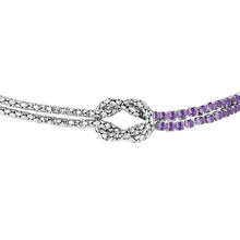 Carica l'immagine nel visualizzatore di Gallery, Bracciale da donna in acciaio con nodo e zirconi Luca Barra BK2912
