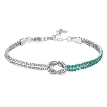 Carica l'immagine nel visualizzatore di Gallery, Bracciale da donna in acciaio con nodo e zirconi Luca Barra BK2913

