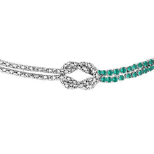 Carica l'immagine nel visualizzatore di Gallery, Bracciale da donna in acciaio con nodo e zirconi Luca Barra BK2913
