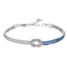 Carica l'immagine nel visualizzatore di Gallery, Bracciale da donna in acciaio con nodo e zirconi Luca Barra BK2914

