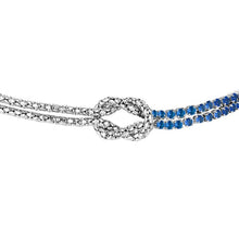 Carica l'immagine nel visualizzatore di Gallery, Bracciale da donna in acciaio con nodo e zirconi Luca Barra BK2914

