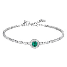 Carica l'immagine nel visualizzatore di Gallery, Bracciale tennis da donna in acciaio elemento con zirconi Luca Barra BK2931

