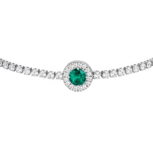 Carica l'immagine nel visualizzatore di Gallery, Bracciale tennis da donna in acciaio elemento con zirconi Luca Barra BK2931
