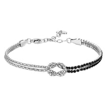 Load image into Gallery viewer, Bracciale da donna in acciaio con nodo e zirconi Luca Barra BK2933
