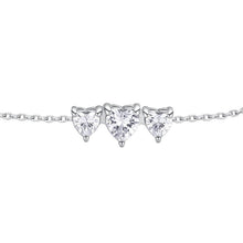 Carica l'immagine nel visualizzatore di Gallery, Bracciale da donna in acciaio, cuori con zirconi Luca Barra BK2947
