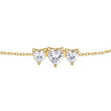 Load image into Gallery viewer, Bracciale da donna in acciaio, cuori con zirconi Luca Barra BK2948
