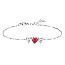Carica l'immagine nel visualizzatore di Gallery, Bracciale da donna in acciaio, cuori con zirconi Luca Barra BK2949
