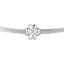 Load image into Gallery viewer, Bracciale da donna in acciaio con quadrifoglio Luca Barra BK2967
