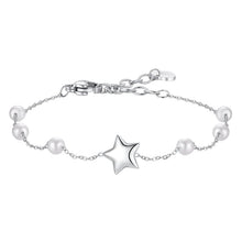 Load image into Gallery viewer, Bracciale da donna in acciaio con perle e stella Luca Barra BK2969
