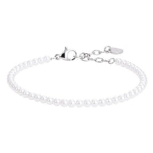 Carica l'immagine nel visualizzatore di Gallery, Bracciale da donna in acciaio con perle Luca Barra BK2973
