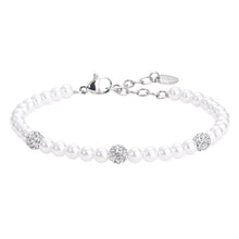 Carica l'immagine nel visualizzatore di Gallery, Bracciale da donna in acciaio con perle Luca Barra BK2986
