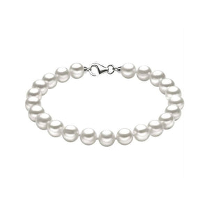Bracciale da Donna in Oro Bianco Filo di Perle Comete BRQ 108
