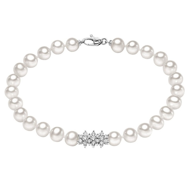 Bracciale da donna Con Diamanti e perle Comete BRQ 130