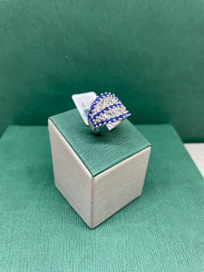 Anello La Bella Stagione in Argento 925 Maestro Riverso AnSt01/Blu misura 16