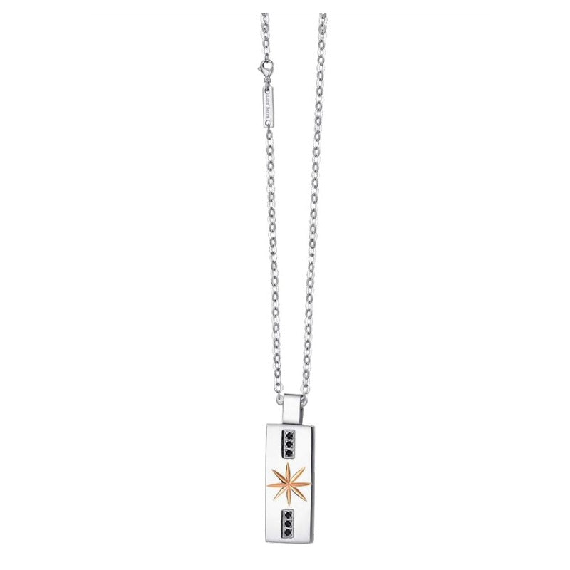 Luca Barra CA293 steel men's necklace