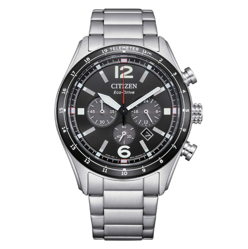 Orologio cronografo da uomo Eco drive Citizen aviator CA4654-55E