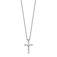 Load image into Gallery viewer, Luca Barra CA465 men&#39;s steel necklace with crucifix
