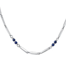 Load image into Gallery viewer, Collana da uomo in acciaio con pietre lapis Luca Barra CA532

