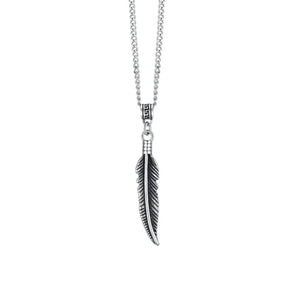 Collana da uomo in acciaio con piuma Luca Barra CA535
