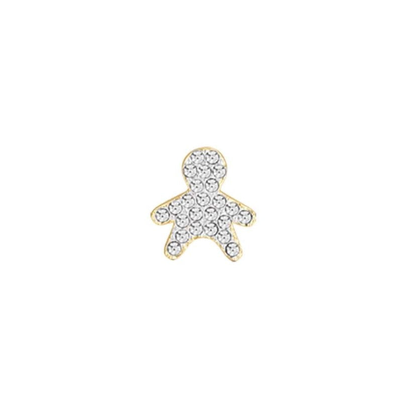 Charm in acciaio dorato da donna bimbo Luca Barra CH286