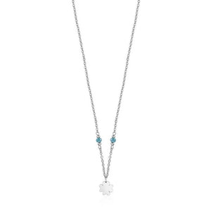 Luca Barra Women's Necklace in Steel with Four-Leaf Clover CK1361