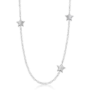 Luca Barra Women's Steel Necklace with Stars CK1437