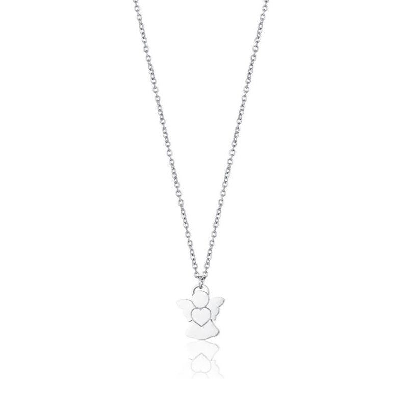 Luca Barra women's steel necklace with Angel CK1472