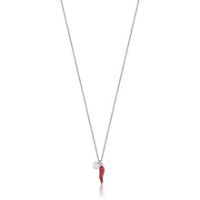 Load image into Gallery viewer, Luca Barra CK1519 women&#39;s necklace in steel with heart and horn
