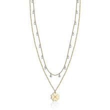 Load image into Gallery viewer, Luca Barra CK1673 women&#39;s steel necklace with four-leaf clover
