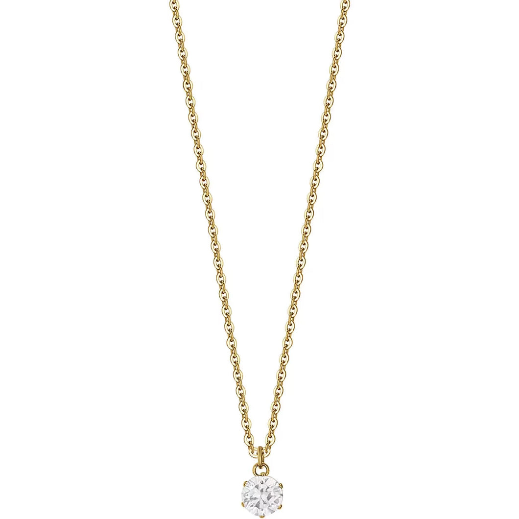 Luca Barra CK1694 women's necklace in golden steel