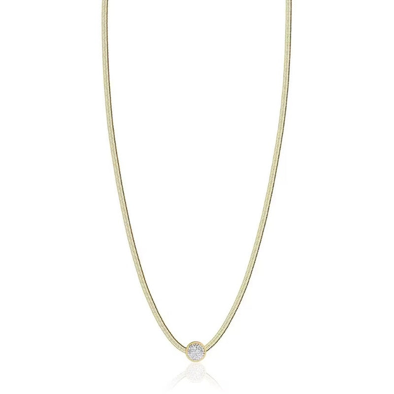Collana da donna in acciaio con cristalli Luca Barra CK1825