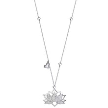 Load image into Gallery viewer, Luca Barra CK1902 women&#39;s steel necklace with lotus flower
