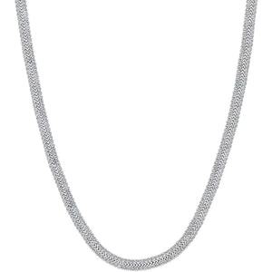 Luca Barra CK1966 women's steel tennis necklace with white crystals