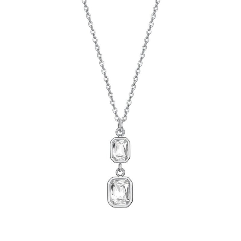 Collana da donna in acciaio con cristalli Luca Barra CK2080