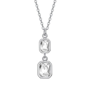 Collana da donna in acciaio con cristalli Luca Barra CK2080