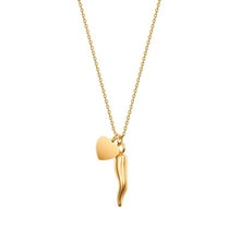 Load image into Gallery viewer, Collana da donna in acciaio corno e cuore Luca Barra CK2082

