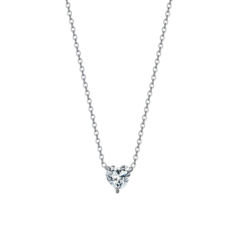 Collana da donna in acciaio con cuore cristallo Luca Barra CK2090