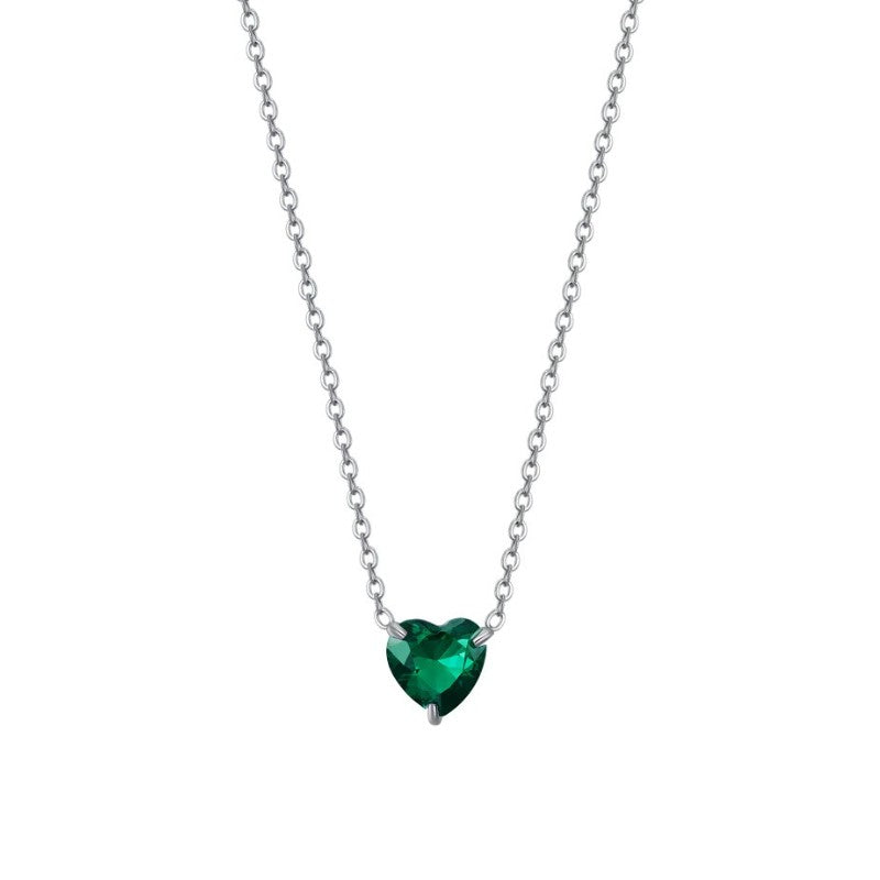 Collana da donna in acciaio con cuore cristallo Luca Barra CK2093