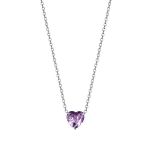 Collana da donna in acciaio con cuore cristallo Luca Barra CK2094