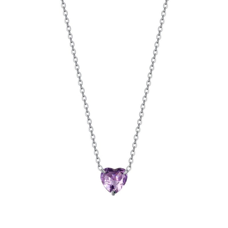 Collana da donna in acciaio con cuore cristallo Luca Barra CK2094