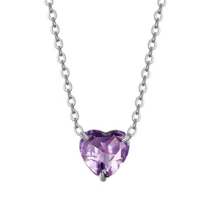 Collana da donna in acciaio con cuore cristallo Luca Barra CK2094