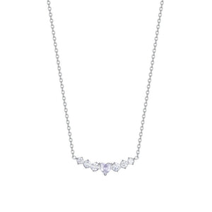 Collana da donna in acciaio con cuore e cristalli Luca Barra CK2105