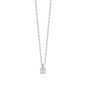 Collana donna in acciaio con cristallo Luca Barra CK2135