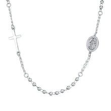 Cargar imagen en el visor de la galería, Collana da donna rosario in acciaio con Madonnina Luca Barra CK2155
