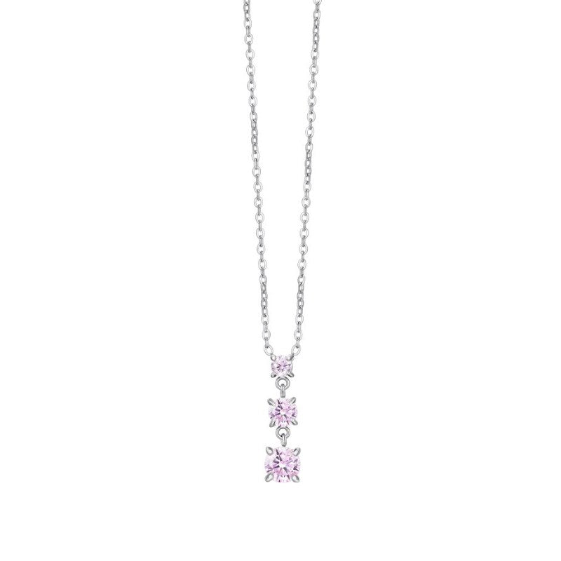 Collana da donna in acciaio con zirconi Luca Barra CK2162